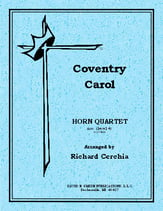 COVENTRY CAROL FRENCH HORN QUARTET cover